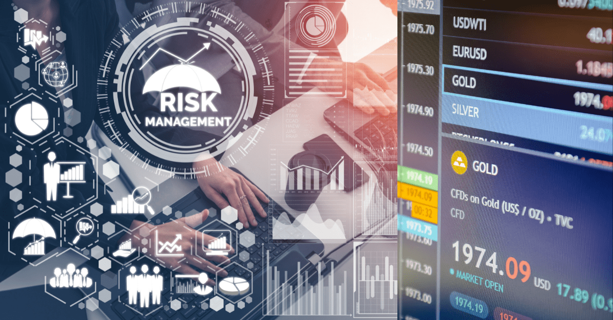 risk management imager with a gold chart